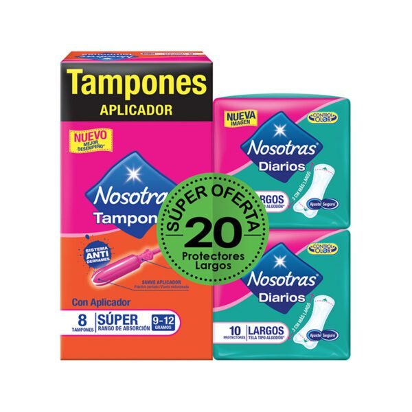 Tampones NOSOTRAS.APLI.REG.8UN+2PRO.LAR.S.OF