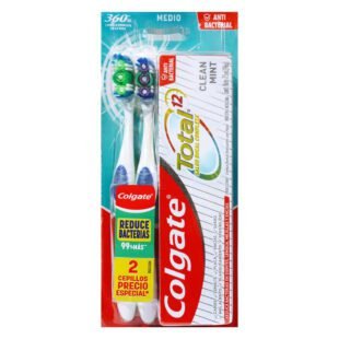 2 Cepillos COLGATE 360 TWINPACK+TOT.75mL MED