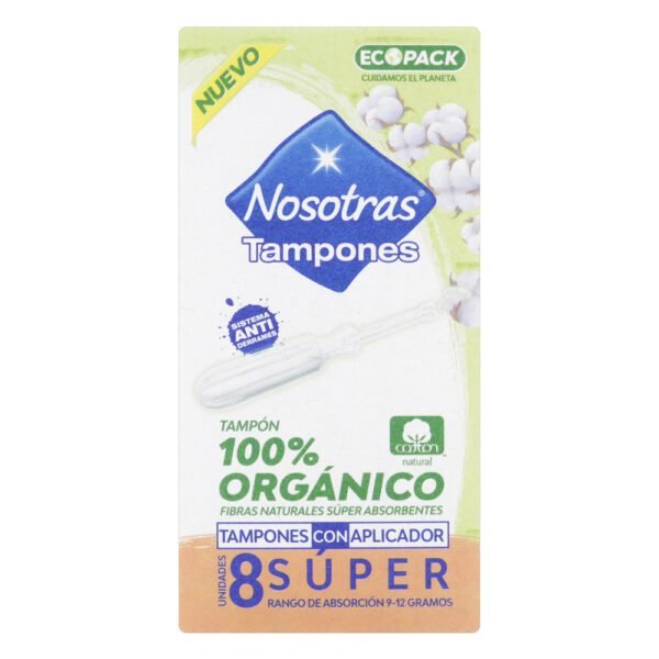 Tampones NOSOTRAS con APLIC.SUP ORGANICO 8 Unds