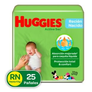 Pañales HUGGIES ACTIVE SEC ET.RN 25 Unds