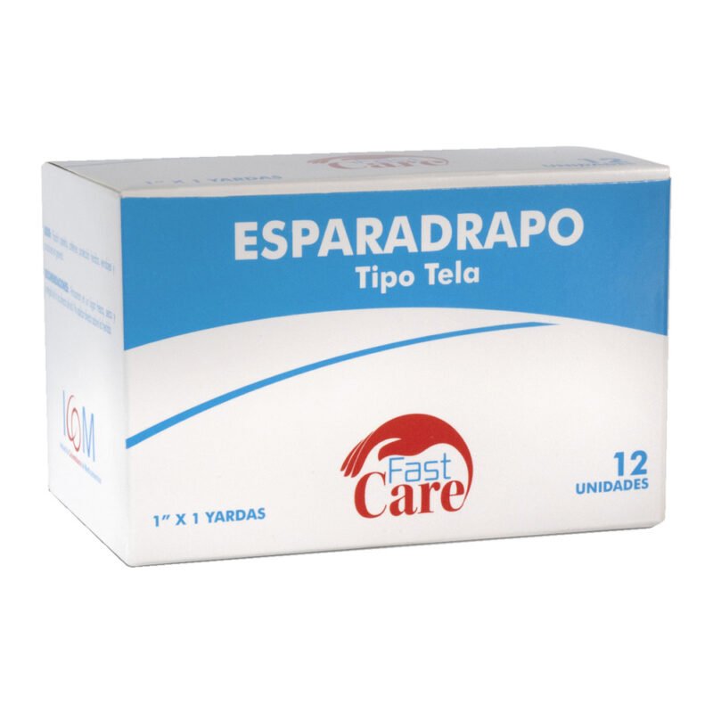 Esparadrapo Tela Blanco FASTCARE 1x1 12 Unds ICOM