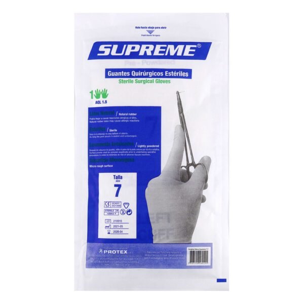 Guantes  QUIRURGICOS Esteril SUPREME T 7