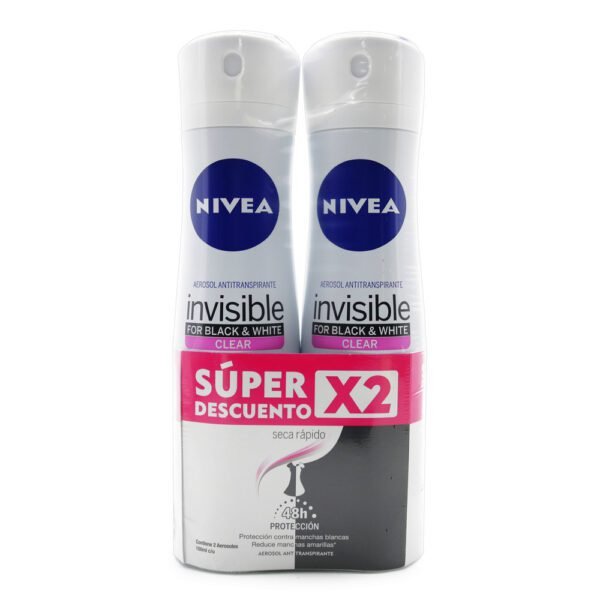 2 Desodorantes NIVEA SPR.Black & White M 150mL