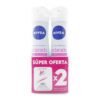 2 Desodorantes NIVEA Spray ACLA.EFE.SATIN 150mL