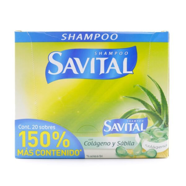 Shampoo SAVITAL COLAGENO SABILA 25mL 20 Sobres