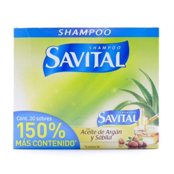 Shampoo SAVITAL ARGAN SABILA 25mL 20 Sobres