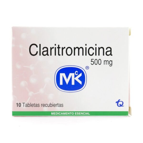 CLARITROMICINA 500mg 10 Tabletas MK