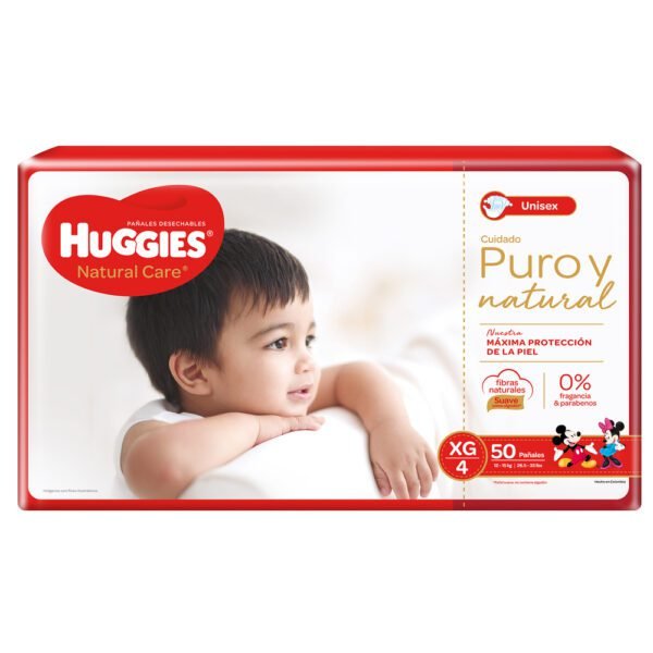 HUGGIES Natural Care UNISEX XG Etapa 4 50 Unds