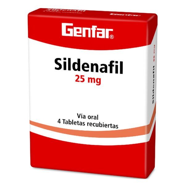 SILDENAFIL 25mg 4 Tabletas GF