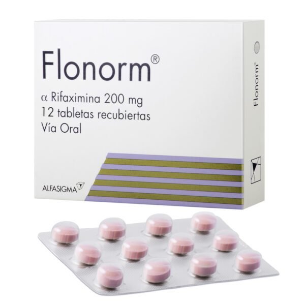 FLONORM 200mg 12 Tabletas RIFAXIMINA