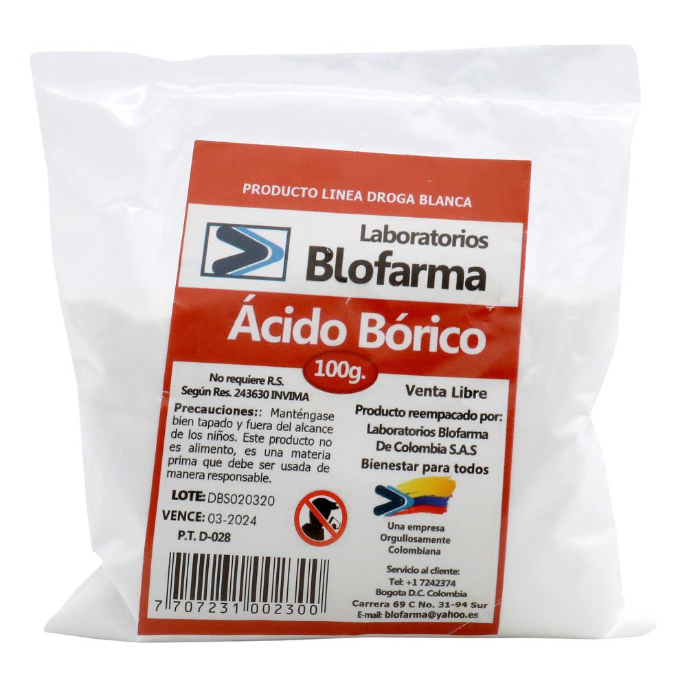 Acido Borico polvo - bolsa x 400 gr. BLOFARMA