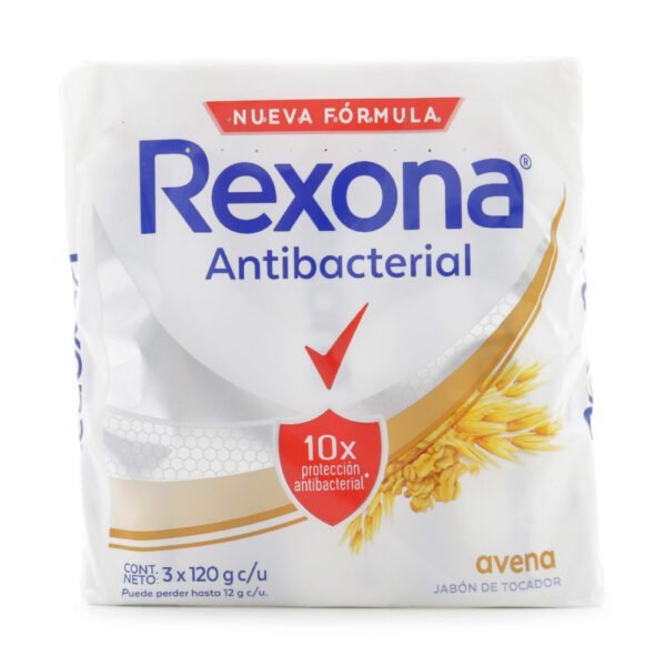 3 Jabones REXONA ANTIBACTERIAL Avena 120gr