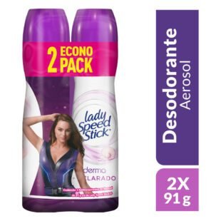 2 Desodorantes LADY Spray Derma Aclarado 91gr PACK